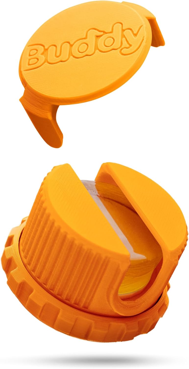 Bow Buddy Store Violin Rosin & Bow Tool – Drop-Resistant, Refillable Rosin with Rotating Cover Guide & Integrated Bow Wrench for Violin, Viola & Cello (Orange) - Image 1